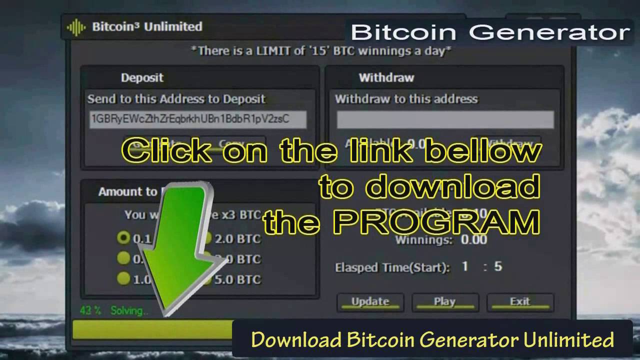download gratuito del software btc generator