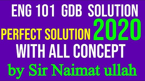ENG101 GDB 100%correct Solution|life is a good book|Solution|GDB|ENG 101|virtual university|vu.
