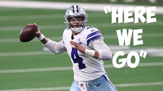 Dak Prescott saying "HERE WE GO" for 1 minute straight