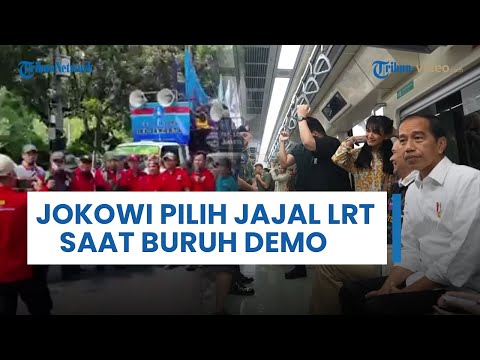 Ribuan Buruh Demo dan Ancam Blokade Jalan hingga Malam, Jokowi Pilih Jajal LRT Bareng Artis