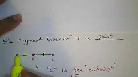 Geom A   Ch 1 3 Midpoints and Segment Bisectors