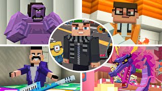 Minecraft x Minions DLC - All Bosses Fight Gameplay