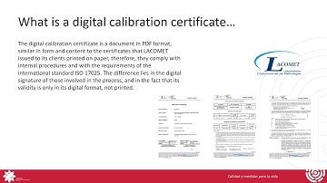 Digital Calibration Certificate in LACOMET