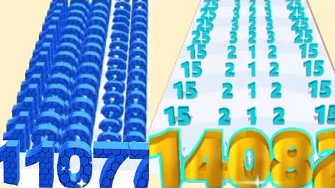 Break And Merge Numbers - Number Run Vs Number Rush 2048 || Best Satisfying Games