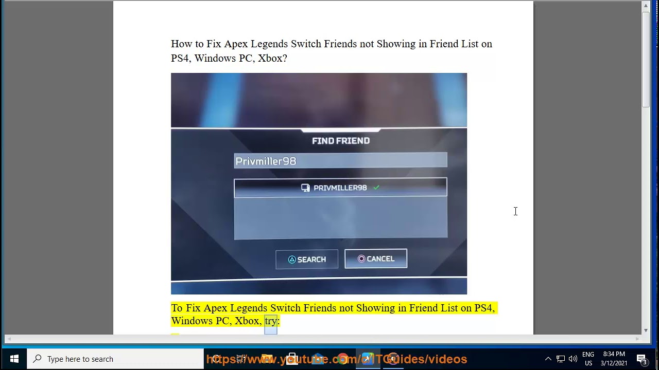 Apex Legends Nintendoswitchの友達が表示されない問題を修正する方法