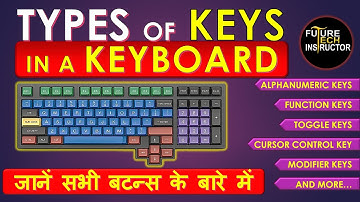 Types of Keys in a Keyboard⌨️Keyboard Me Kitne Type ke Button Hote Hain #Keyboard #keybordbutton