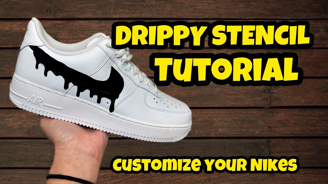 Drippy Nikes- Stencil your shoes with a drippy Nike 