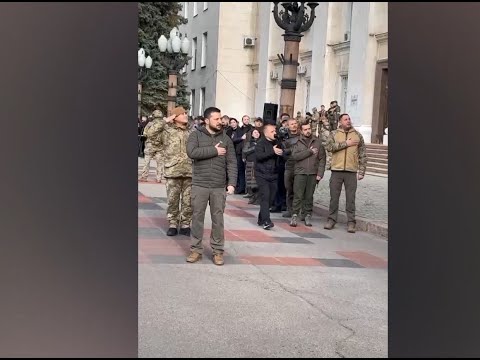 ვიბრუნებთ ტერიტორიებსა და უკრაინის დროშებს თავის ადგილზე ვაბრუნებთ -ზელენსკი ხერსონში ჩავიდა