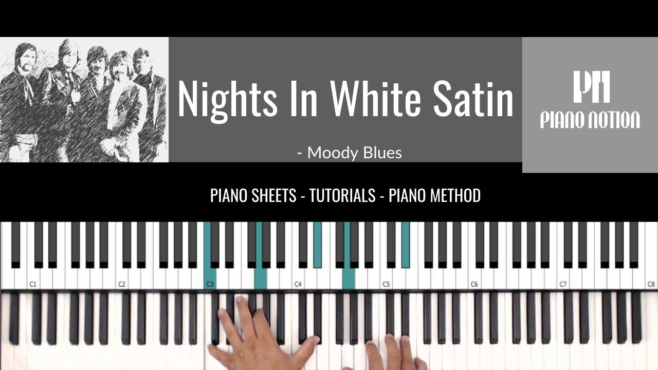 Nights In White Satin - Moody Blues (Sheet Music - Piano Solo - Piano Cover - Tutorial)