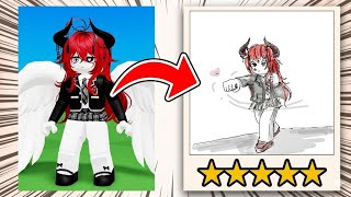 ​I Draw Like to be a NOOB! Then Make a Pro Anime Masterpiece in Roblox - Draw Me