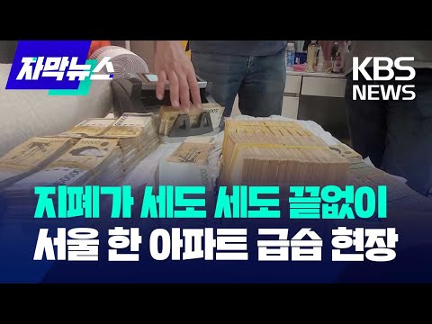   자막뉴스 지폐가 세도 세도 끝없이 나오는 서울 아파트 급습 현장 KBS 2023 11 05