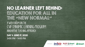 No Learner Left Behind: Education For All in the "New Normal" (Day 1 of 3)