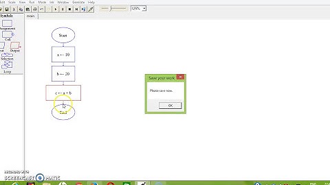 Drawing a flowchart to add two numbers using Raptor