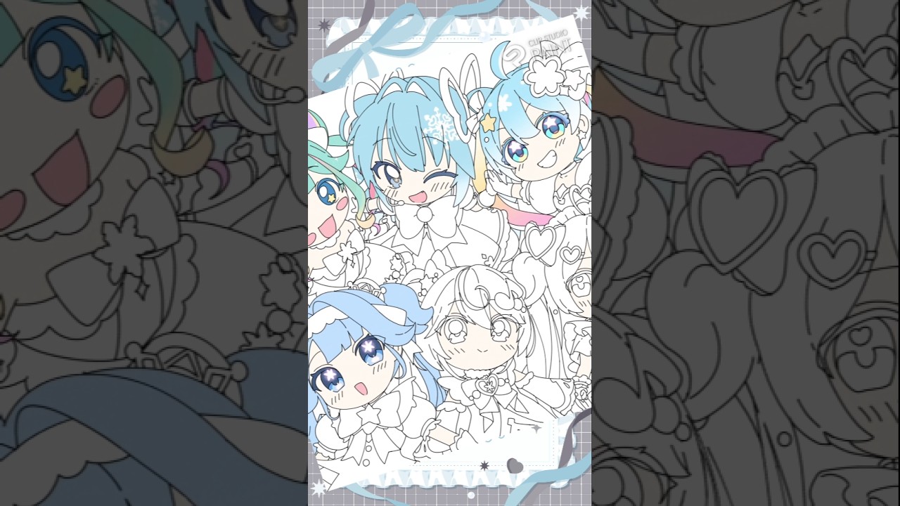 もちもち‼️雪ミク2027最終候補ちゃんズ❄ #雪ミク #イラストメイキング #霧崎ちゃん #shorts