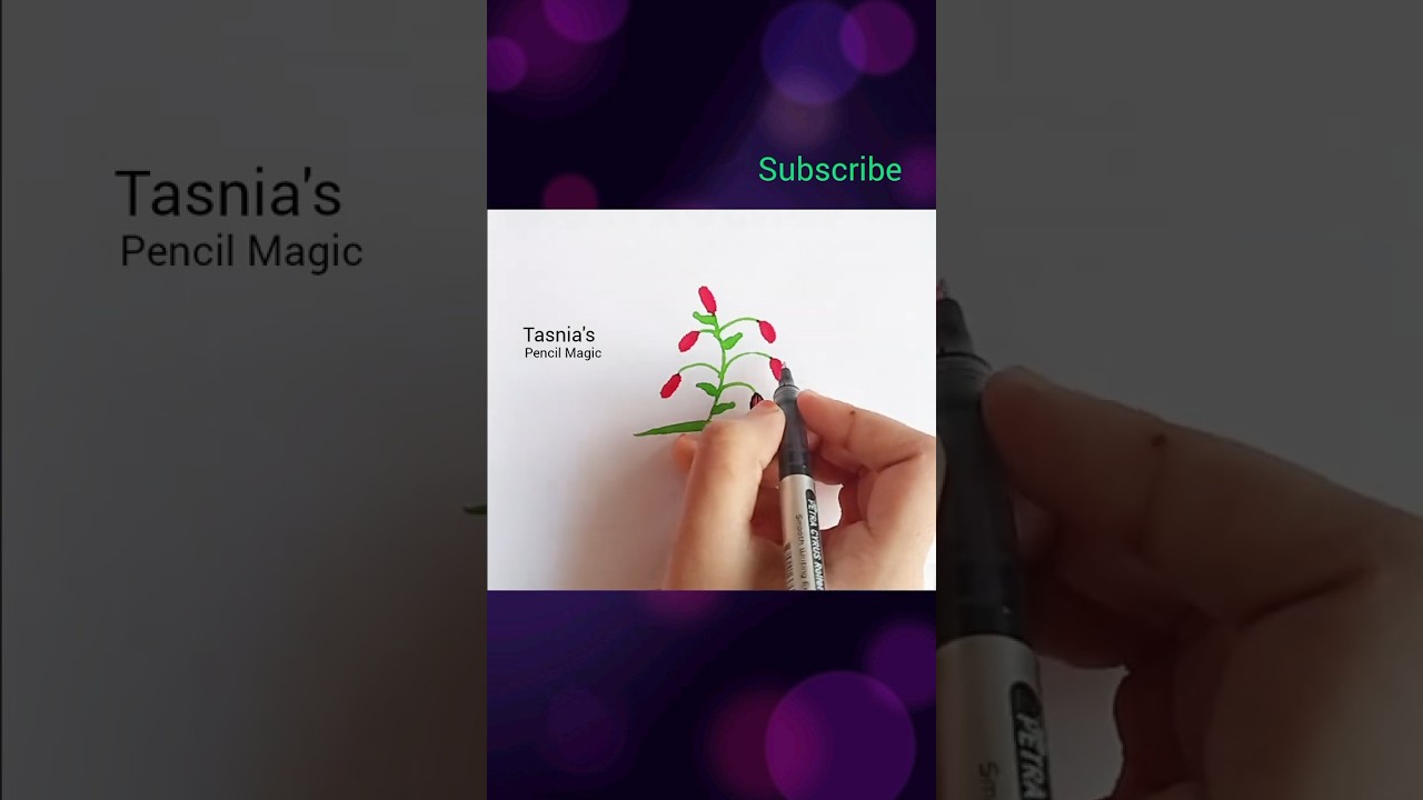 How to draw flower | #art #painting #shorts #shortsvideo #youtubeshorts#trendingshorts #grassflower