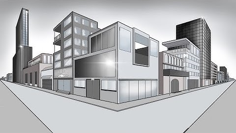 iPad Pro + Procreate Tutorial: City Landscape in 2 Point Perspective