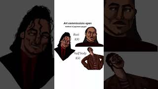 hallow am now officially open for commissions work I'll be focusing on portraits for #artcommission