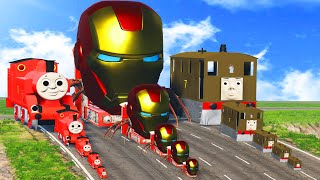 Big & Small James TheRedEngine vsTobyTheTramEngine vs Choo-ChooCharles Iron Man vs DOWNOFDEATHBeamNG screenshot 4