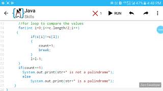 Full Java code to check whether it is palindrome or not News