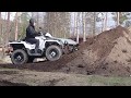 Latvo´s hydraulic plow bucket with Polaris ATV