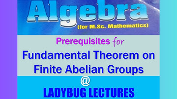 Prerequisites for Fundamental Theorem on Finite Abelian Groups | Topics in Algebra | I.N.Herstein