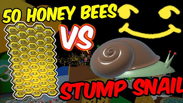 50 GIFTED HONEY BEES VS THE STUMP SNAIL In *Bee Swarm Simulator*