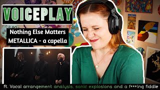 Vocal Coach Reacts to VOICEPLAY - 'Nothing Else Matters' METALLICA cover (arrangement analysis)
