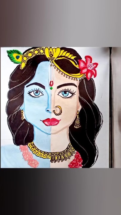Draw Krishna & Radha Ji Painting llPlz like and subscribe my channel 🙏# ...