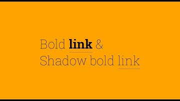CSS3 Text | Link with Bold and Shadow Bold Effect | Online Tutorial
