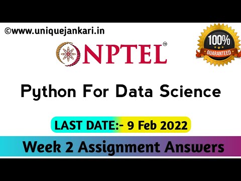Python For Data Science NPTEL Week 2 Assignment Answers || Unique Jankari