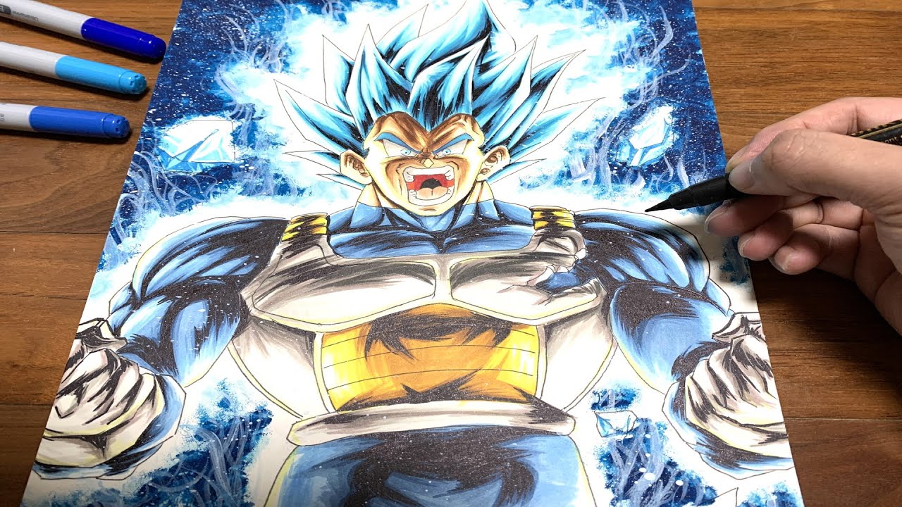 Drawing Vegeta Super Saiyan Blue, FINAL FLASH