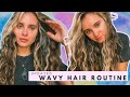 soft wavy hair routine | no heat curly to wavy