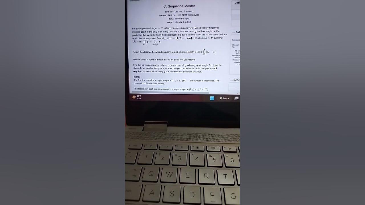 Sequence master codeforces contest solution codeforces round 858 youtube