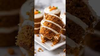 Cup cake 🎂 racipe in description Heavenly Bakery-Style Carrot Cake Mini Stacks with Creamy Dream