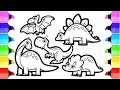 How to draw cute dinosaur for kids | Как нарисовать милого динозавра для детей.