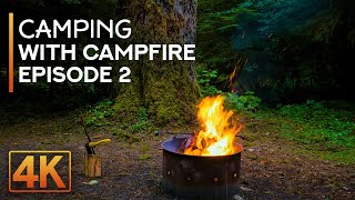 8 HRS Relaxing Flames & Crackling Sounds for Deep Sleep, Stress Relief - 4K Camping with Campfire #2