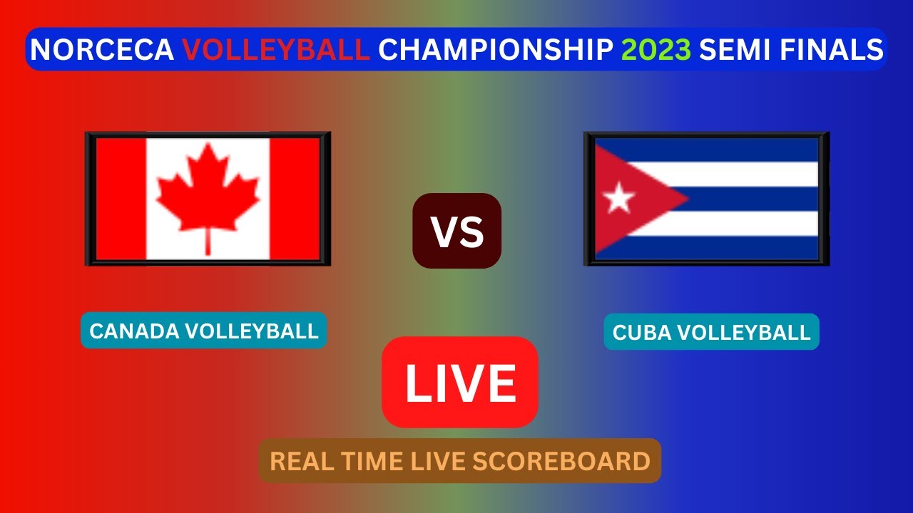 Canada Vs Cuba LIVE Score UPDATE Today Men's NORCECA Volleyball