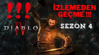 DIABLO 4 SEZON 4 KESİNLİKLE BİLMENİZ GEREKEN ŞEYLER