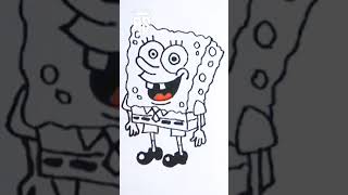 تعلم كيفية رسم سبونجبوب /Learn how to draw SpongeBob #shorts