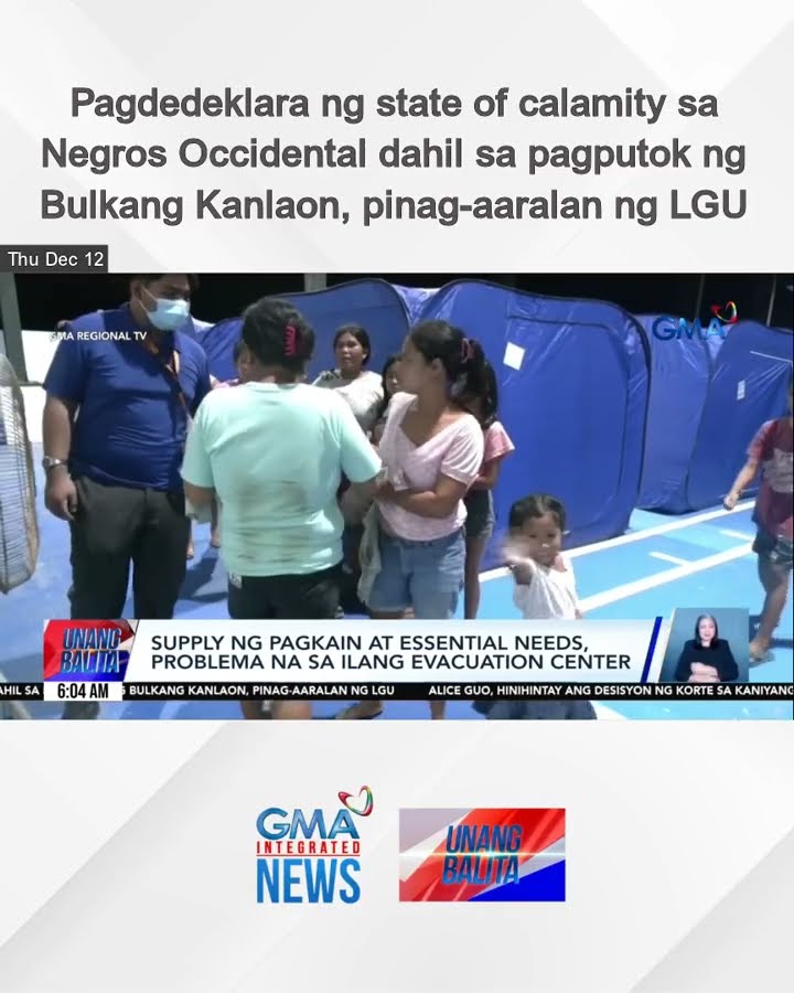Pagdedeklara ng state of calamity sa Negros Occidental dahil sa pagputok ng... | Unang Balita