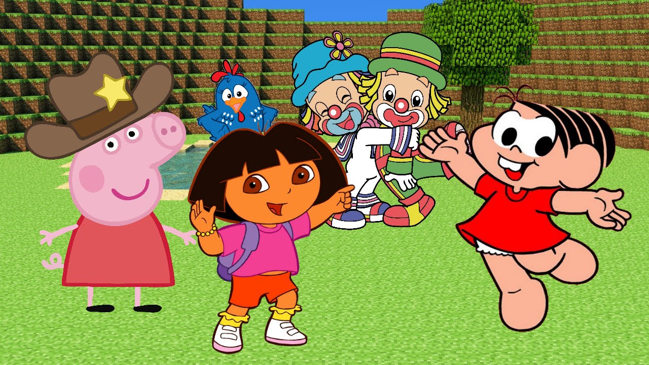 DESENHOS PEPPA PIG GALINHA PINTADINHA PATATI PATATÁ DORA AVENTUREIRA TURMA DA MÔNICA DISNEY FROZEN