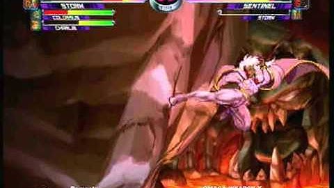 MvC2 Online (360): Brett (Cha/Storm/Col) vs Omega Weapon X (MSS) 15 .:9.12.10:.