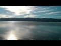 Skipping rocks on a freshly frozen lake