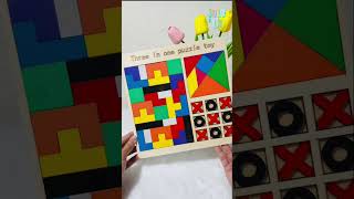 3 in 1 Wooden Puzzle Toy - Russian Blocks Puzzle - Tic Tac Toe XO Game - Tangrams Puzzles screenshot 4
