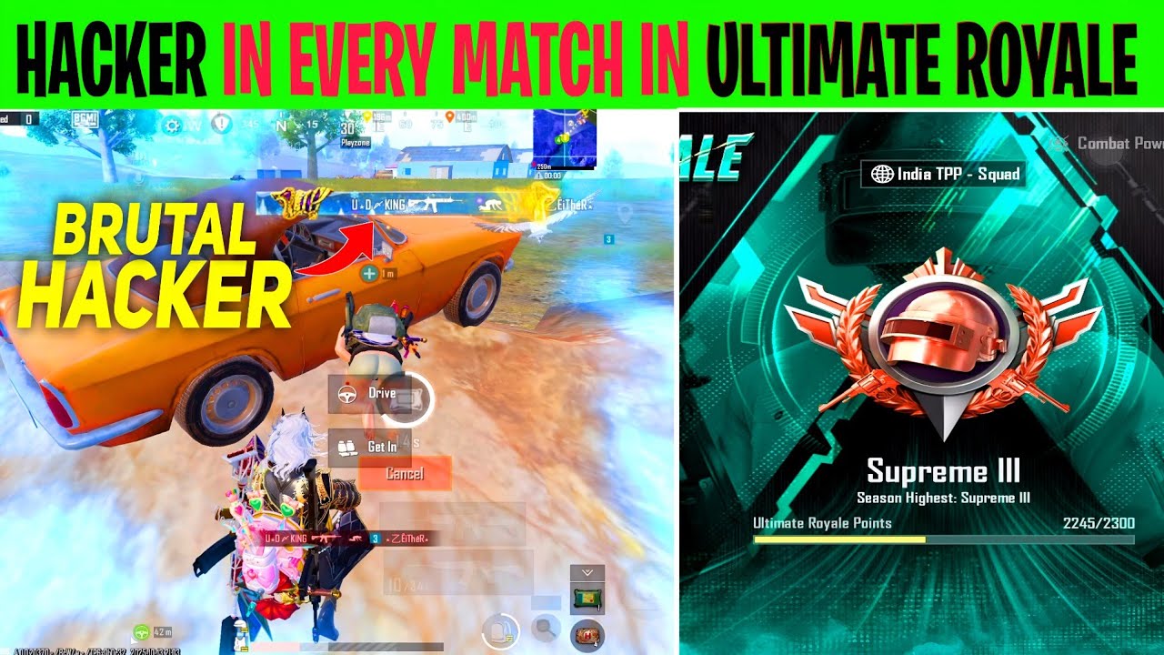 ULTIMATE ROYALE : DAY - 19 🤬 HACKER IN EVERY MATCH IN ULTIMATE ROYALE BGMI || ULTIMATE ROYALE TIPS ✅