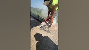 Cutting old Concrete to make even surface! #concrete #homeimprovement