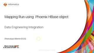 How to Run Mapping using Phoenix HBase Database in Data Engineering Integration