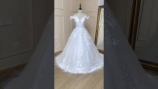 Elegant A Line Wedding Dress Off Shoulder, Lace Applique