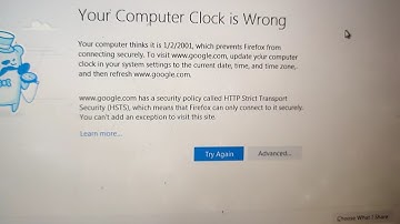 your computer clock is wrong [fix]