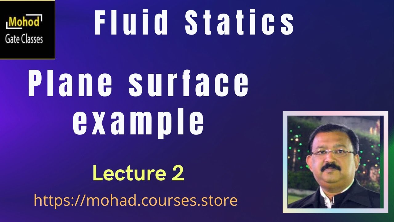 02 Hydrostatic force on plane surface example - YouTube